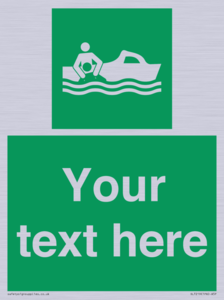 Custom sign safe condition Rescue boat